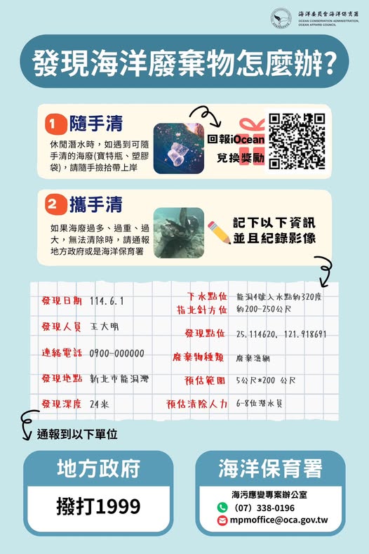 發現海洋廢棄物怎麼辦